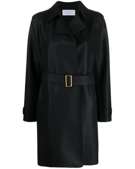 Harris Wharf London buckle-belt virgin-wool trench coat