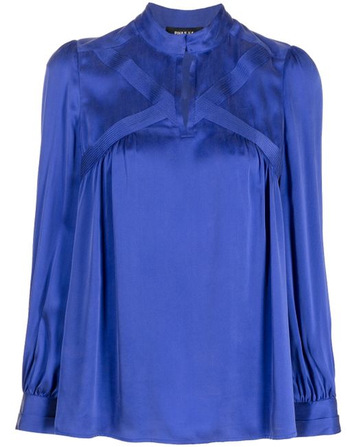 Paule Ka silk long-sleeved blouse