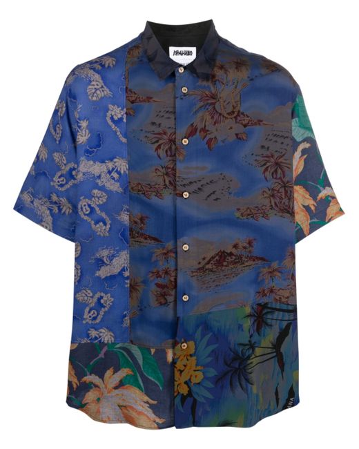 Magliano Hawaiian-print patchwork shirt