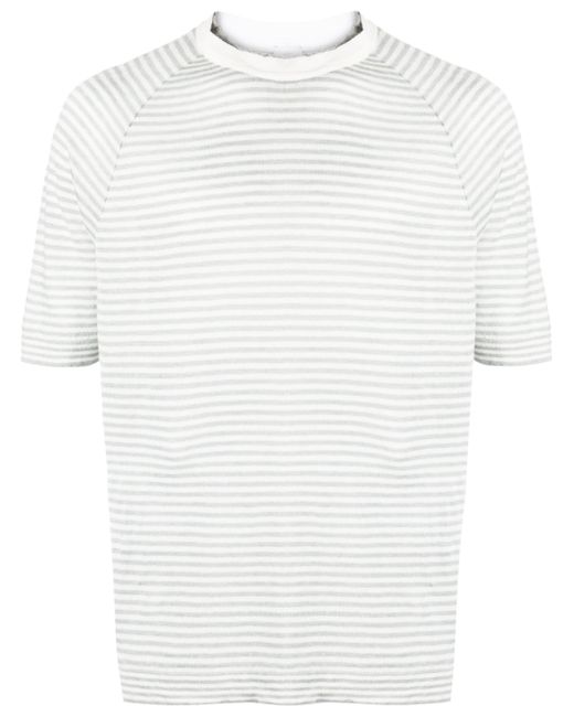 Eleventy stripe-print short-sleeved T-shirt