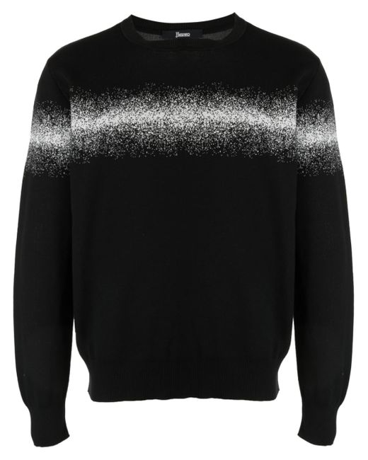 Herno spray-paint effect knit sweatshirt