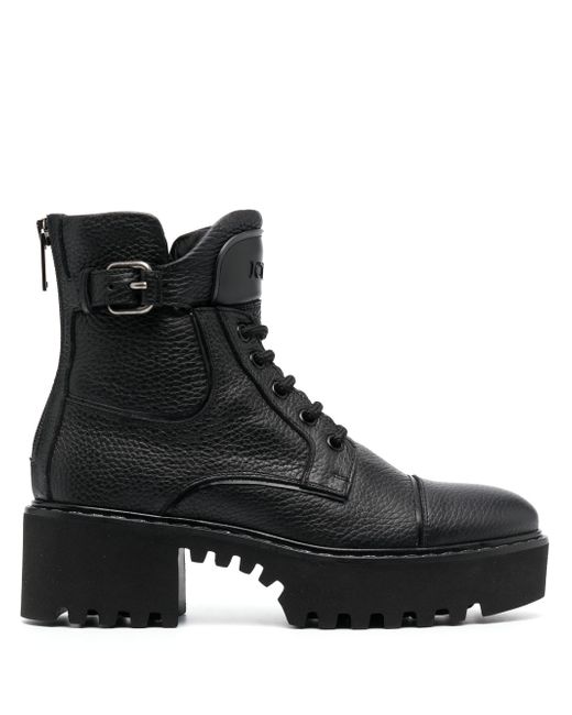 Iceberg buckle-fastening leather ankle boots