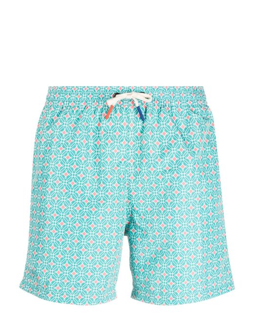 Altea geometric-print drawstring swim shorts