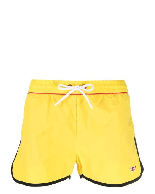 Diesel contrast-trim swim shorts