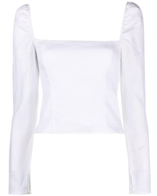 Reformation square-neck long-sleeve top