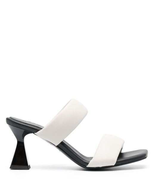 Hugo Boss double-strap 80mm leather mules