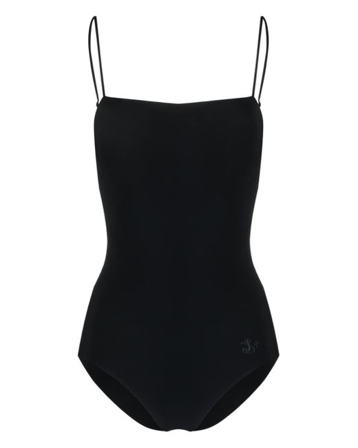 Jil Sander logo-embroidered open-back swimsuit