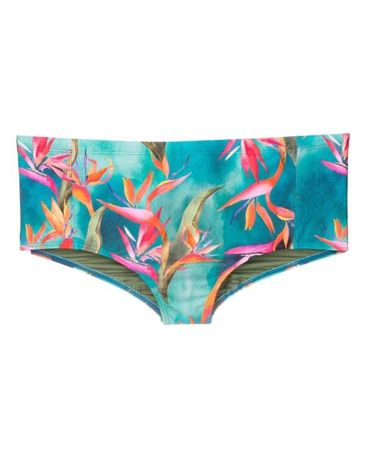 Lygia & Nanny bird of paradise-print swimming trunks