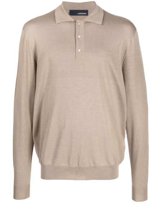 Lardini long-sleeve knitted polo shirt