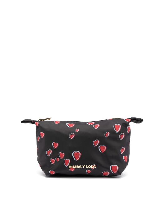 Bimba Y Lola heart-print make up bag