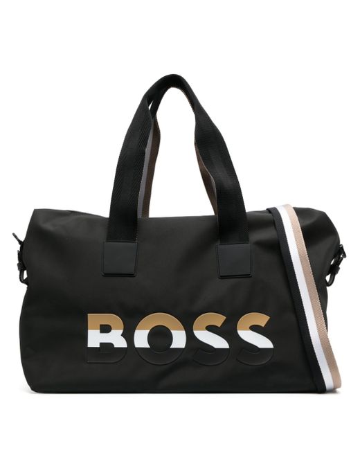Boss logo-patch tote bag