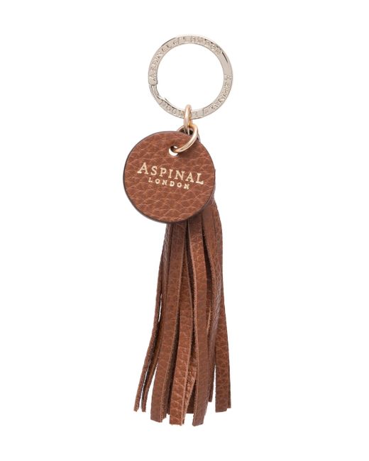 Aspinal of London tassel leather keychain