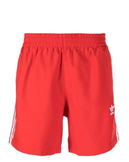 Adidas logo-print detail swim shorts