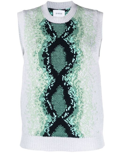 Barrie python knitted vest