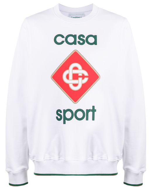 Casablanca logo-print organic cotton sweatshirt