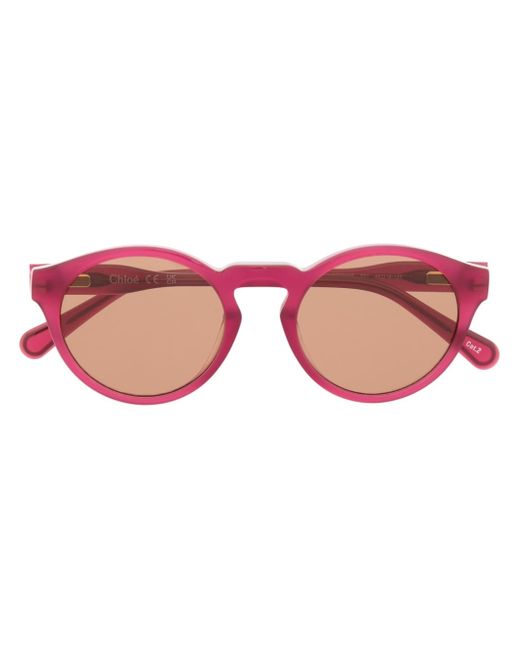 Chloé round-frame logo sunglasses