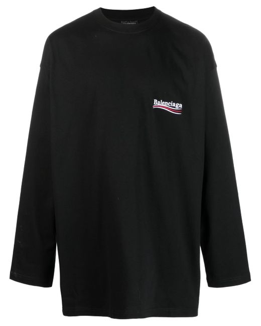 Balenciaga logo-print long-sleeve T-shirt