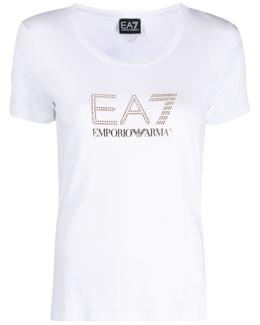 Ea7 rhinestone-embellished T-shirt