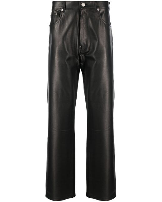 Vtmnts straight-leg leather trousers
