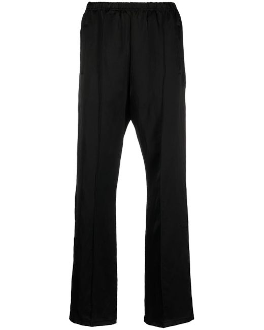 Paura linen-silk straight-leg trousers