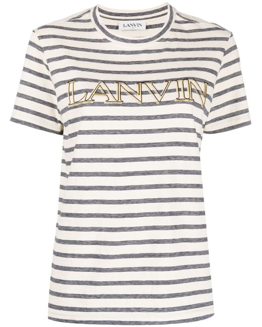 Lanvin logo-print striped T-shirt