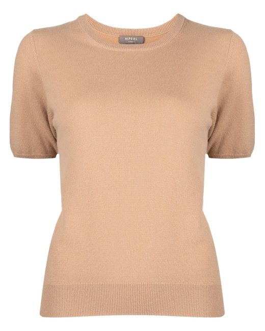 N.Peal short-sleeved cashmere top