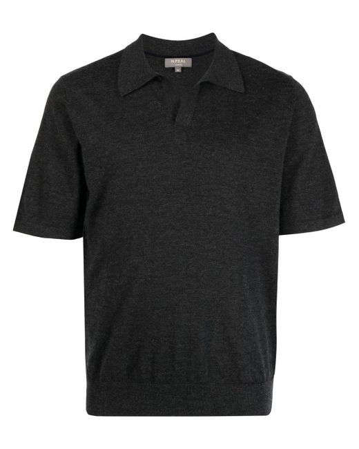 N.Peal knitted short-sleeved polo shirt