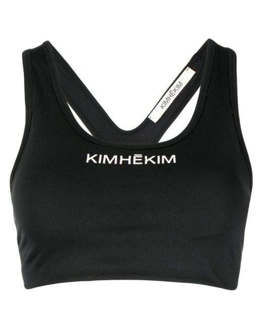 Kimhekim logo-print cropped top