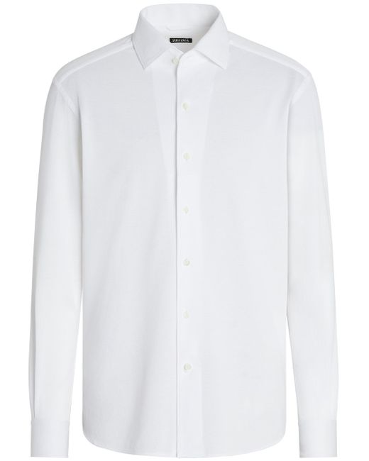 Z Zegna long-sleeve cotton shirt