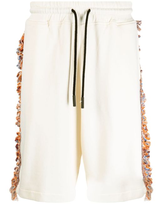 Marcelo Burlon County Of Milan frayed-detailing cotton shorts