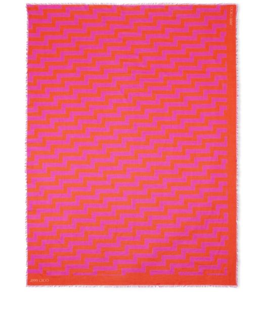 Jimmy Choo Teia abstract-print scarf
