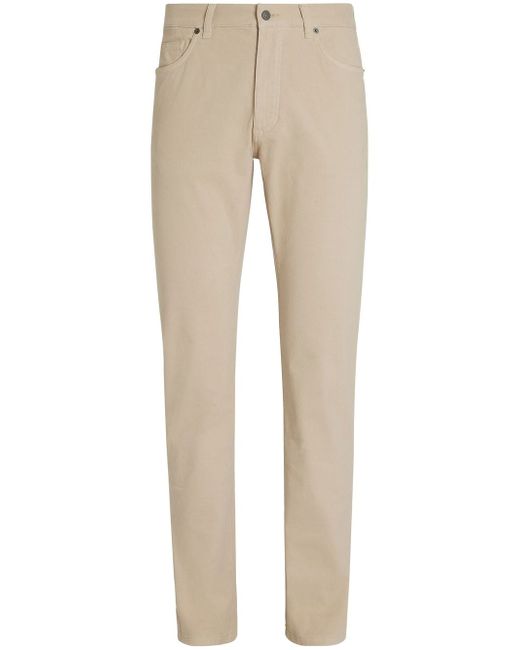 Z Zegna garment-dyed tapered jeans