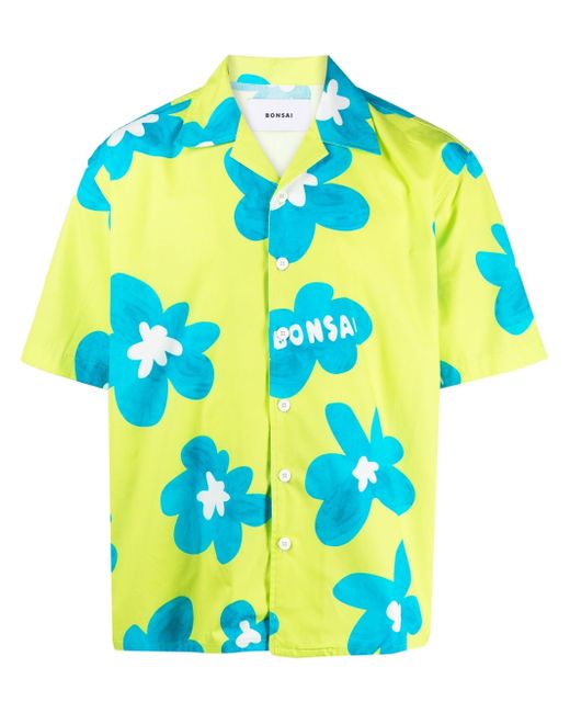 Bonsai floral-print cotton shirt