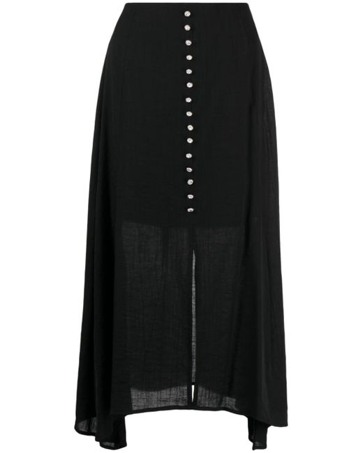 b+ab button-embellished pleated skirt