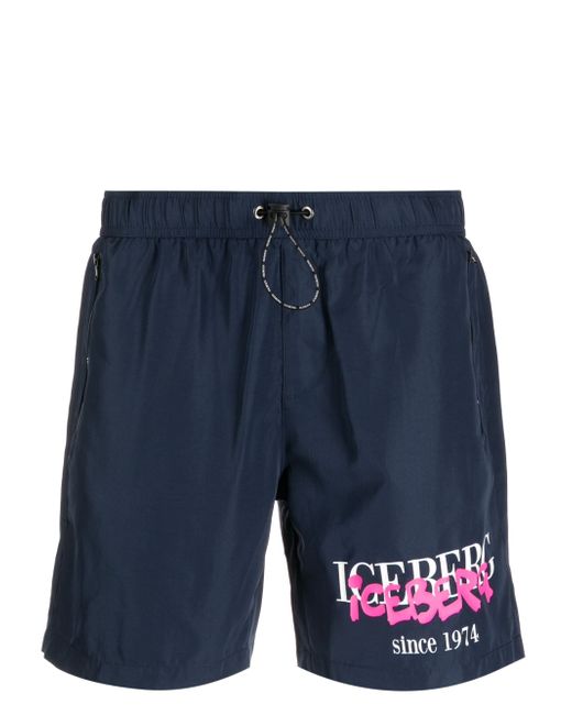 Iceberg logo-print swim shorts