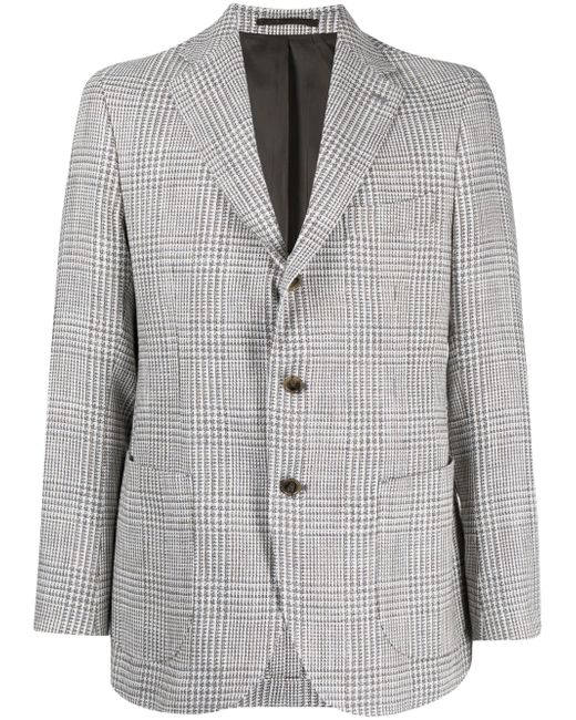 Man On The Boon. check-pattern single-breasted blazer