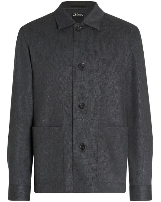 Z Zegna wool-blend shirt jacket