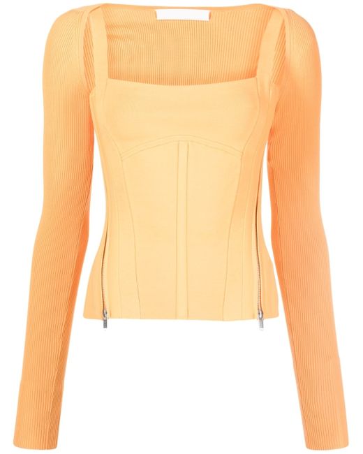 Dion Lee square-neck panelled top