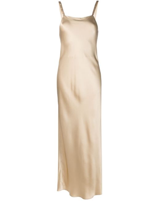 Antonelli side-slit satin dress
