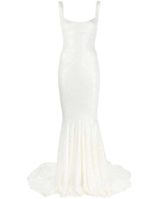 Atu Body Couture sequinned sleeveless mermaid gown