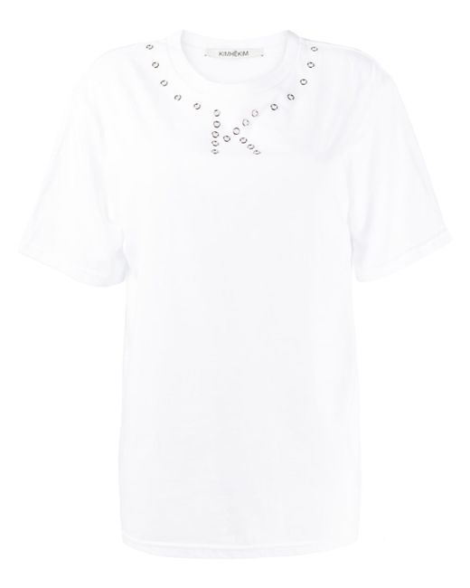 Kimhekim perforated-detail T-shirt