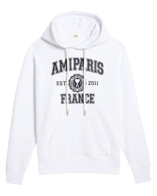 AMI Alexandre Mattiussi logo-print drawstring hoodie