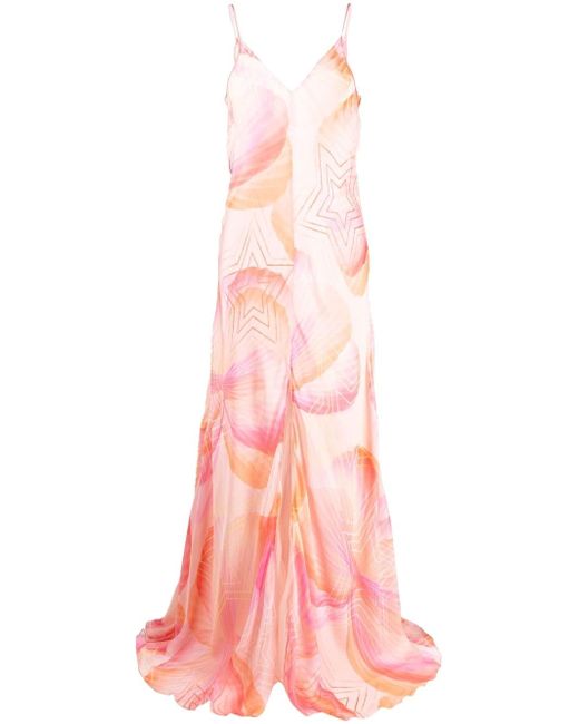 Forte-Forte silk graphic-print gown