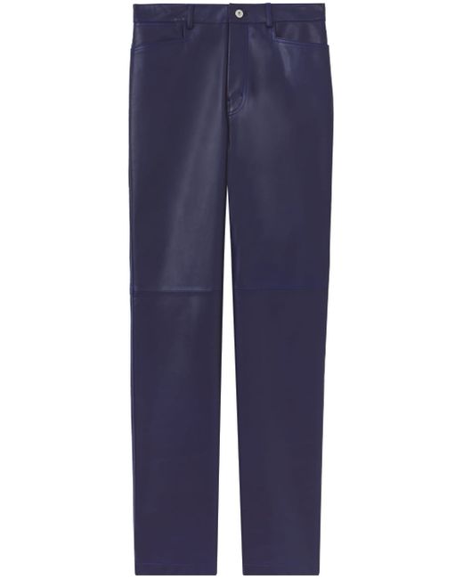 Proenza Schouler White Label leather straight-leg trousers