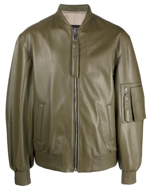 Manokhi Savona leather bomber jacket