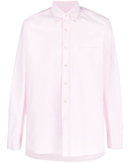 D4.0 button-down collar cotton shirt