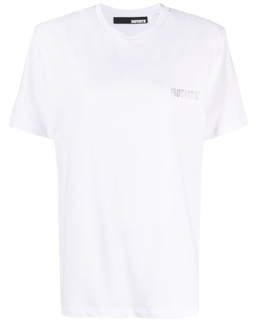 Rotate logo-print organic-cotton T-shirt