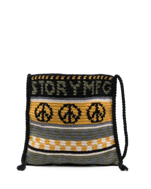 STORY mfg. Stash crochet messenger bag