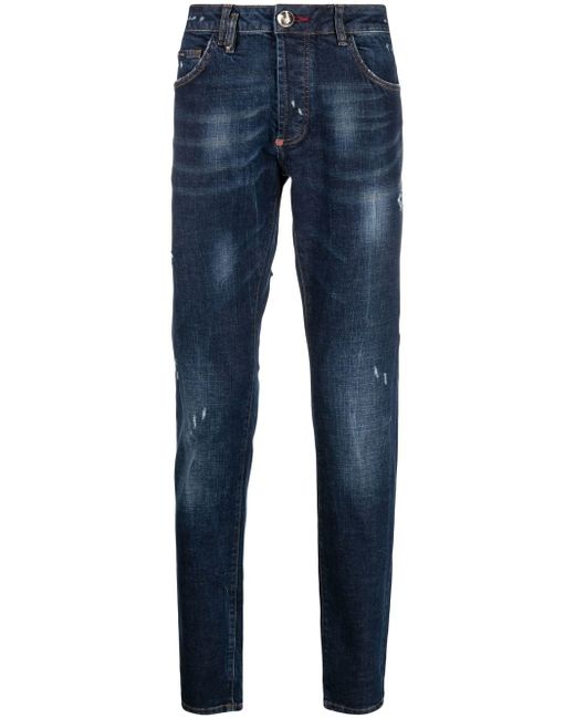 Philipp Plein straight-leg ripped jeans