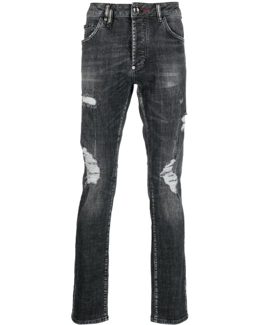 Philipp Plein straight-leg ripped jeans